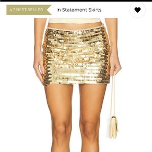 Dazzling Gold Mini Skirt